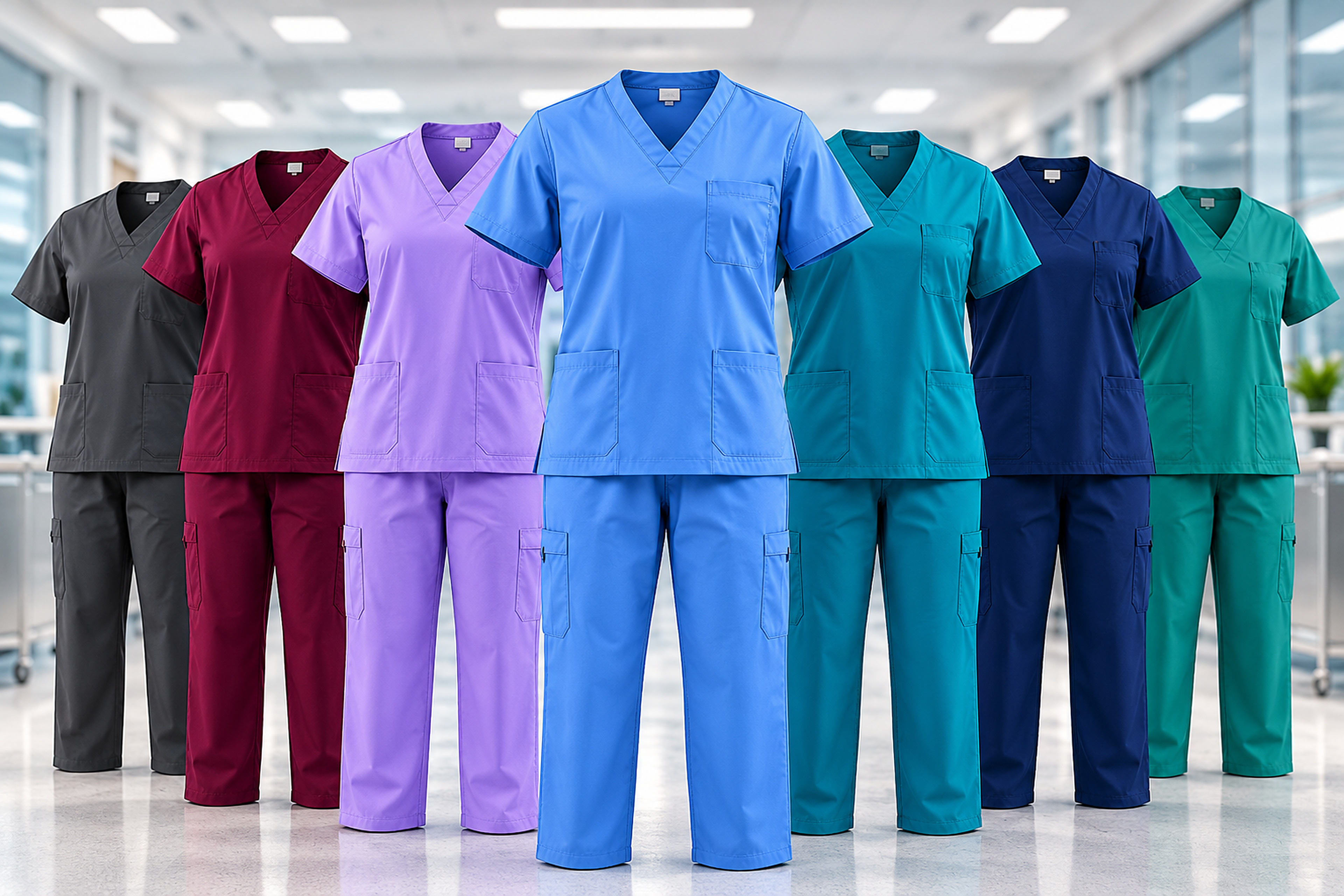 Uniformes sanitarios – Conjuntos médicos de cuello en V thumbnail 10