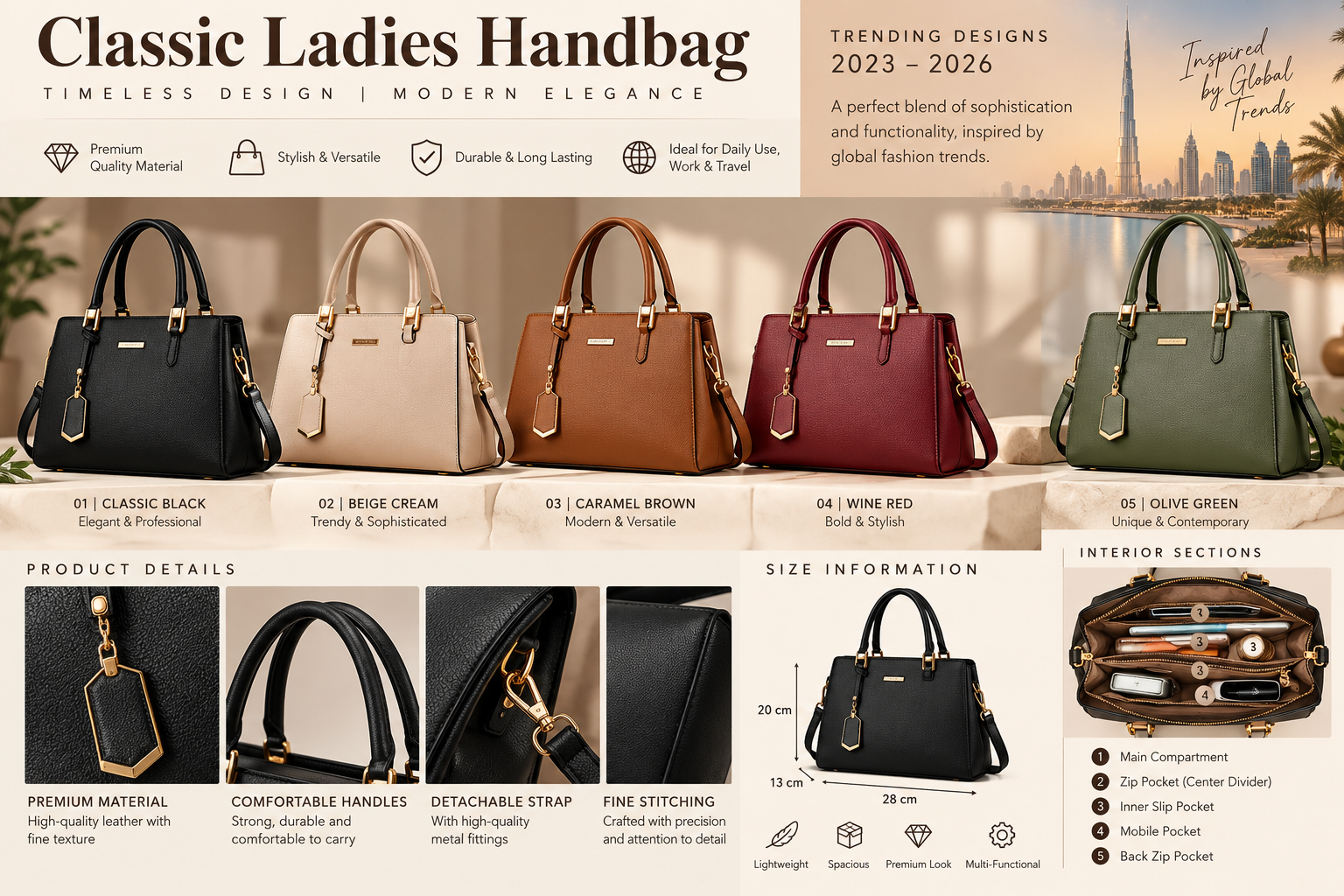 Classic Ladies Handbag thumbnail 8
